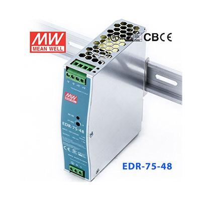 China MITTELbrunnen 75W 1.6A 48V Lärm-Schienen-Stromversorgung für Ethernet-Schalter zu verkaufen