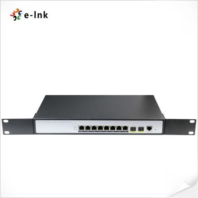 China Commercial L2 Managed Fiber Switch 8 Port 10/100/1000T 802.3at PoE + 2 Port 100/1000X for sale