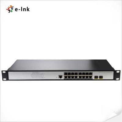 China Enterprise Layer 2 Managed Switch 16 Port Gigabit 802.3at PoE To 2 Port 100/1000X SFP for sale