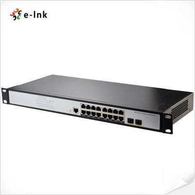 China Enterprise L2 Managed Ethernet Switch 16 Port 1000Mbps RJ45 To 2 Port 100/1000X SFP for sale
