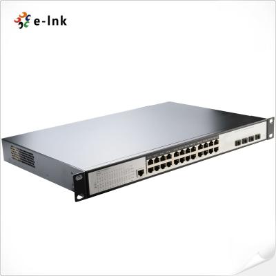 China L3 Beheerde Ethernet-Schakelaar 24 Haven 10 100 1000T Gigabit aan 4 Haven 10G SFP+ Te koop