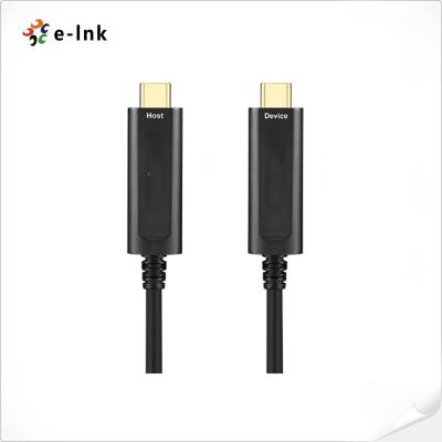 China USB 3.1 Type C To C AOC Active Optical Cable 2 Core MMF 10Gbps TPE 85A for sale
