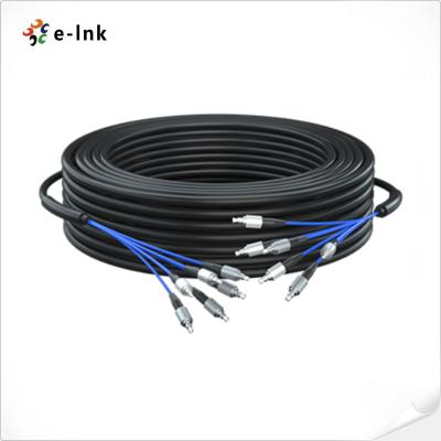 China OS2 9/125uM 6 Core Single Mode Armored Fiber Patch Cable 100 Meters FC To FC Connector for sale