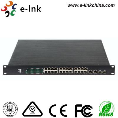 Chine 24 Webs industriels combinés Smart de Poe de gigabit de commutateur de POE d'Ethernet de SFP de port ont contrôlé à vendre