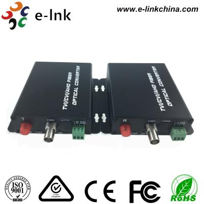 China Vídeo negro de AHD CVI TVI sobre fibra del solo modo del convertidor de Ethernet de la fibra óptica medios en venta
