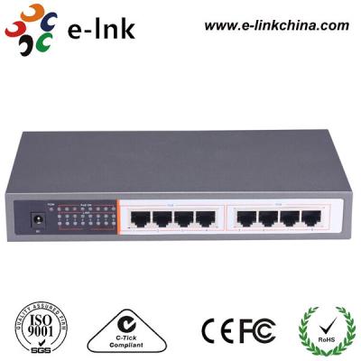 China Gigabit Ethernet POE Power Over Ethernet Switch 8 Port For POE IP Cameras for sale