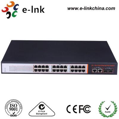 China 10 / 100M 2 SFP Uplink Port Ethernet Wireless POE Switch 440mm X 350mm X 45 Mm for sale