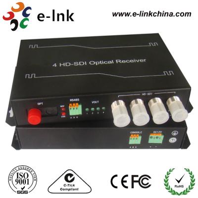 中国 4繊維光学のコンバーターFC/SCのPCのコネクターへのチャネルRS485の逆SDI 販売のため
