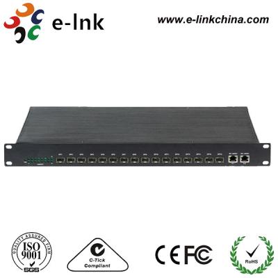 China 16 Unmanaged SFP + memória de amortecedor do quadro de 2 bocados do interruptor 1M da fibra ótica do porto Rj45 à venda