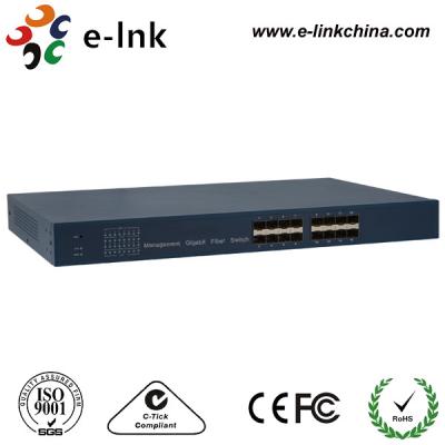 China Interruptor manejado 16 puertos del gigabit de la fibra óptica, interruptor rápido de Ethernet de la fibra óptica en venta