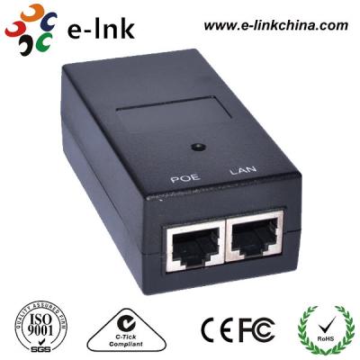 China IP Camera Power Over Ethernet Passive POE Injector 24V 1A Output DIN Rail / Wall Mounted for sale