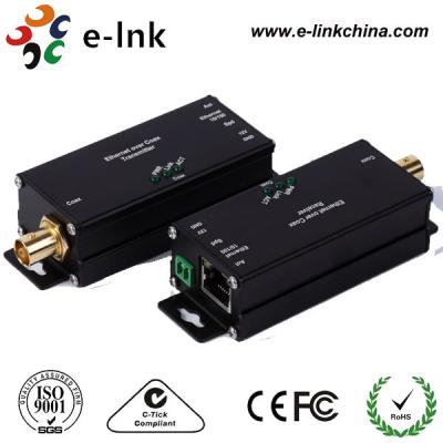China Mini 1 Channel IP Ethernet Over Coax Cable Extender Converter RJ45 / BNC Connector for sale