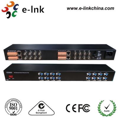 China 16 Channel Active UTP Video Balun , 19 '' 1U UTP Video Transceiver for sale