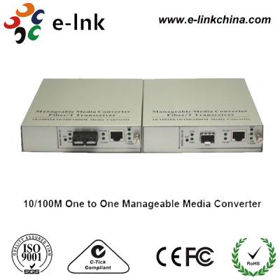 China SC Single Mode Fiber Ethernet Media Converter 10 / 100 / 1000M One TO One Managed for sale
