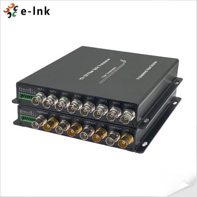 China 4 Channel 3G-SDI Fiber Extender With Backward RS485 4Ch Tally 20KM FC Connector for sale