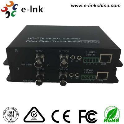 China Ethernet sobre el convertidor de la fibra datos SD/HD/3G-SDI + RS485/RS422/RS232 el + 10/100M en venta