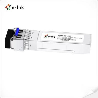 China 1.25G CWDM DFB SFP Transceiver With DDM Compatibility Duplex LC 80KM for sale