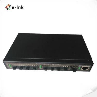 China Interruptor de fibra gerenciado 8 portas 100M SFP com 1 porta 1000M SFP / TP Combo Uplink à venda