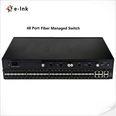 China L3 gestionado con 48 puertos Gigabit SFP Fiber Switch con 2 puertos 10G SFP y 6 puertos Combo Ethernet en venta