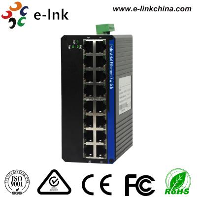 China Pequeño interruptor rápido del Poe de Ethernet del carril del dinar de 16 puertos, estándares endurecidos de la FCC del interruptor en venta