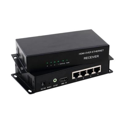 中国 1080P HDMIのビデオのためのCAT5/6つのエクステンダーのディバイダー上の1x4 HDMI、120mまで 販売のため