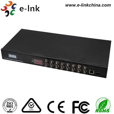 China 16 Port Unmanaged PoC switch 16 Port BNC + 1 Port 10/100/1000Base-TX + 1 Port 1000M SFP for sale