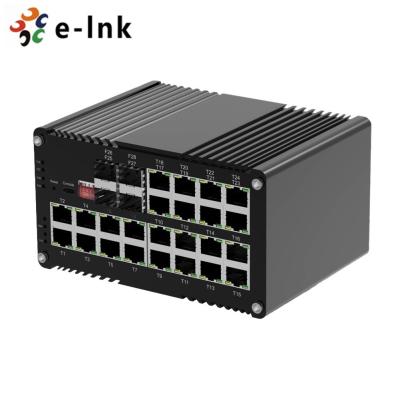 China Interruptor de Ethernet de fibra administrado 24 puertos 10/100/1000T RJ45 a 4 puertos Gigabit SFP Uplink en venta