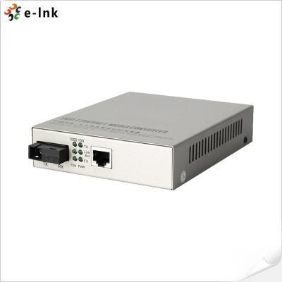 China Fast Ethernet Media Converter With Built-In PSU 10/100M WDM SC Fiber for sale