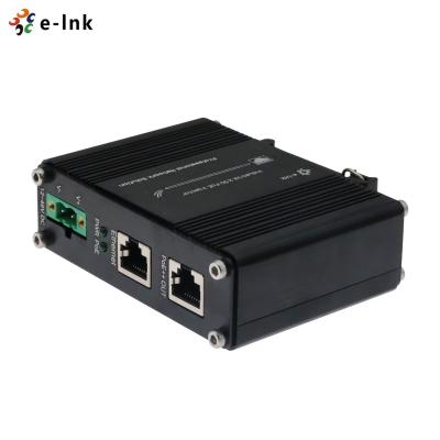 China 60W 802.3at PoE Injector with 48V DC Output Voltage Din Rail Power Ethernet Adapter for sale