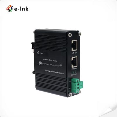 China Industrial 5G PoE Injector Din Rail Mounting 802.3at 30W Power Ethernet Injector for sale