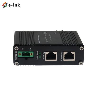 China 12-48V DC Input Power 60W 802.3AT 5G PoE Injector with IP40 Aluminum Case for sale