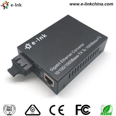 China Base milímetro del medios convertidor de Ethernet del cable de fribra óptica del gigabit la sola se dobla fibra en venta