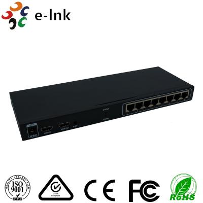 中国 繊維光学のエクステンダー、CAT5/6エクステンダーのディバイダー20-60kHz IRの頻度上の1x8 HDMI 販売のため