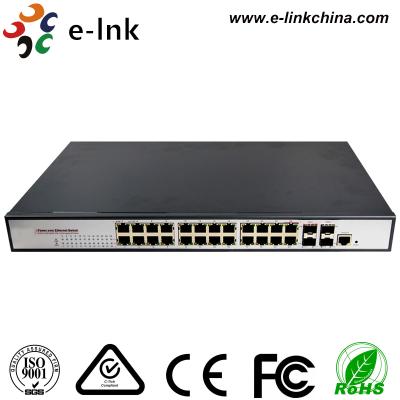Chine port rocailleux 10/100/1000Base-T du commutateur 22 de l'Ethernet 650W + 2 + 2 combinés (1000M) SFP à vendre