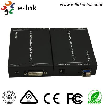 China DVI Video to Fiber Converter : 1920*1080P, LC(SFP), OM3 Multimode Fiber, 300 meters for sale