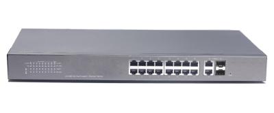 China 16 ports 10 / 100 / 1000Mbps TP PoE with 2 ports SFP Fiber Ethernet PoE Switch for sale