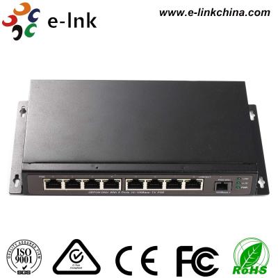 China Industrial POE Fiber Media Converter 8 Port EPON ONU SC/PC Connector 100000 Hours MTBF for sale