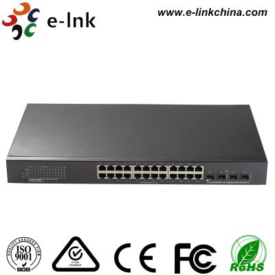 China 24 Posts Poe Network Switch 10 / 100 / 1000 Base -T 4 X 1000 Base -SFP Managed for sale