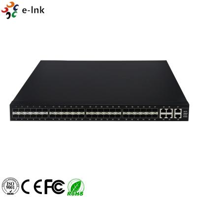 China L3 Managed Fiber Optic Switch 48 Port Gigabit SFP / 6 Port Combo Ethernet 80 Watt for sale