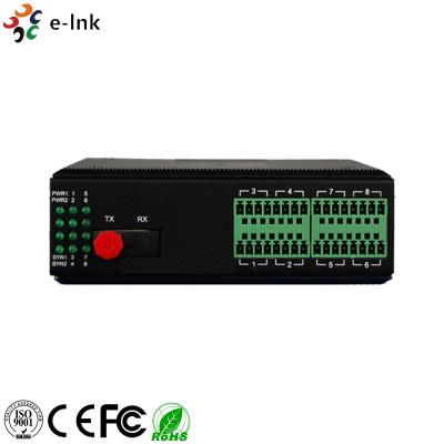 China DIN Rail 1Ch Contact Closure Ethernet To Fiber Media Converter FC / SM Dual Fiber for sale