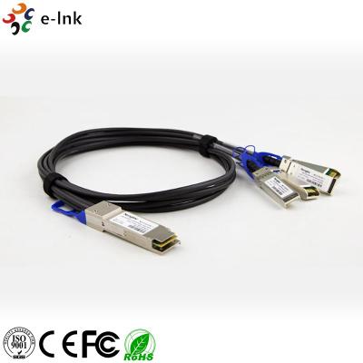 中国 100G QSFP28への4x25G SFP28 DAC Sfpは付加ケーブルの受動の銅のデータ センタ ネットワークを指示します 販売のため