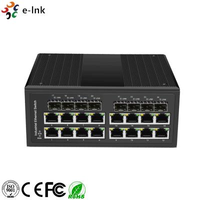 China 15W Power Over Ethernet Gigabit Switch , 8 / 16 Port Industrial Ethernet Switch for sale