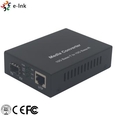 China 12V DC Fiber Optic Ethernet Media Converter Hot Plugging 10G Base - T To 10G Base - R for sale