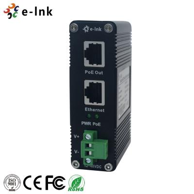 China E-Link Gigabit Power Over Ethernet Injector 12~48VDC Power Input DIN Rail / Wall Mount for sale