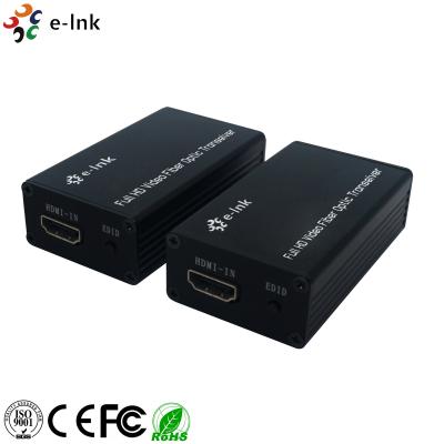 China Mini Type HDMI Over Fiber Optic Extender 3Gbps External Stereo Audio Up To 20km for sale
