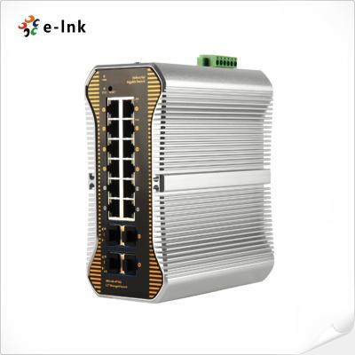 China L2+ Industrial 12-Port 10/100/1000T + 4-Port 10G SFP+ Managed Ethernet Switch for sale