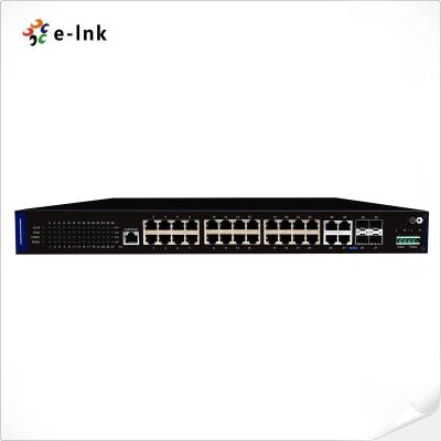 China 10/100/1000M  Industrial Managed PoE Switch 4xTP/SFP Combo Ports Rack Mounting for sale