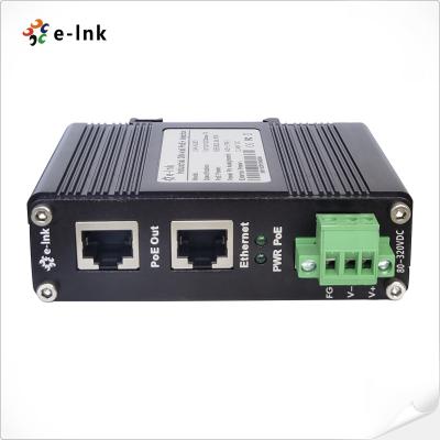 China 80~320vdc Power Input 36W Industrial Gigabit Poe Injector for sale