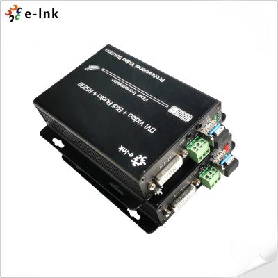 China HDCP 1,2 1Ch RS232 sobre estéreo bidireccional del suplemento DVI de la fibra óptica en venta