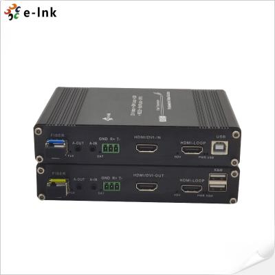 China Bidi Stereo Audio 1Ch GPIO Over Fiber Extender USB KVM RS232 for sale